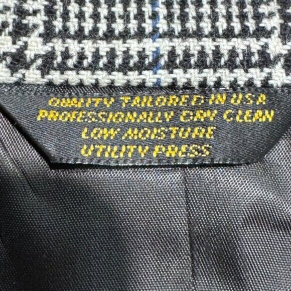 GANT Mens 100% Pure Wool Tailored Sport Coat Suit Jacket Houndstooth Office Ware - Picture 8 of 16